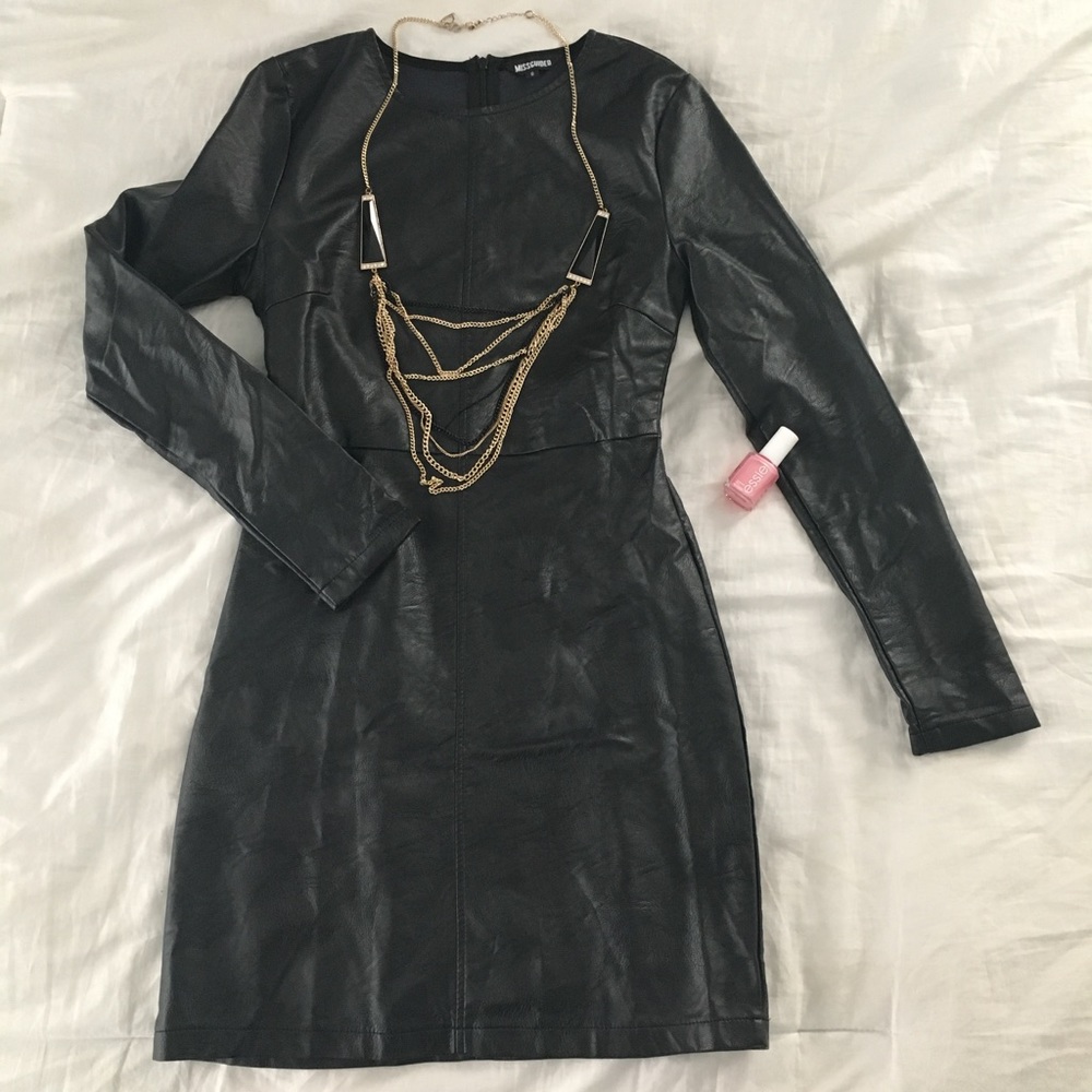 Faux Leather Missguided mini dress